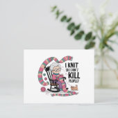 Leuke oma breien ontwerp briefkaart (Staand voorkant)