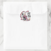 Leuke oma breien ontwerp ronde sticker (Tas)