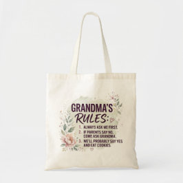Leuke Oma Regels Bloemige Waterverf Familie Citaat Tote Bag