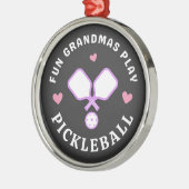 Leuke oma spelen Pickleball Metalen Ornament (Links)