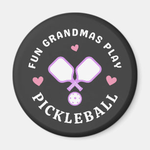 Leuke oma spelen Pickleball Schattige Pickleball Magneet