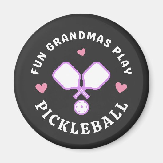 Leuke oma spelen Pickleball Schattige Pickleball Magneet (Voorkant)