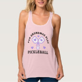 Leuke oma spelen Pickleball Tanktop (Voorkant)