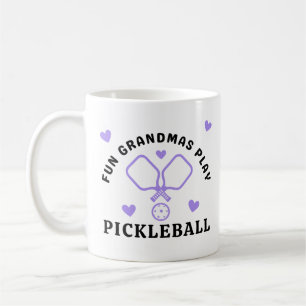 Leuke oma's spelen pickleball met naam koffiemok
