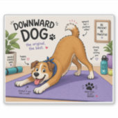 Leuke Omlaag Honden Ontwerp Sticker (Voorkant)