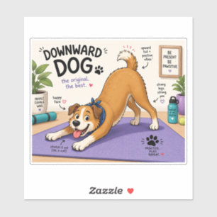 Leuke Omlaag Honden Ontwerp  Sticker