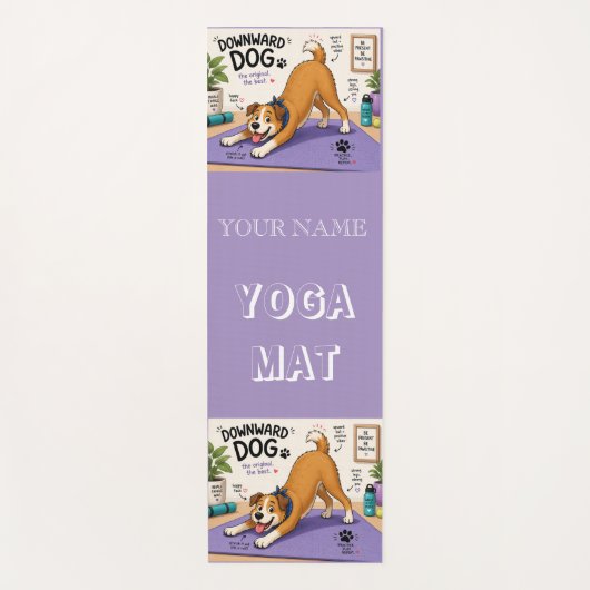 Leuke Omlaag Honden Ontwerp Yogamat (Voorkant)