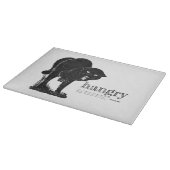 Leuke omschrijving van hangry  Angry Black Cat Snijplank (Hoek)