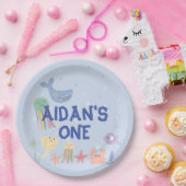 Leuke onderwater wereld eerste verjaardag papieren bordje (Feest)