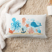 Leuke onderwaterwereld. Aquatisch. Leven op zee Kussen (Deken)