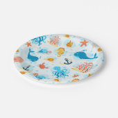 Leuke onderwaterwereld. Aquatisch. Leven op zee Papieren Bordje (Gekanteld)