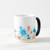Leuke onderwaterwereld. Het leven in de oceaan. aq Magische Mok (Voorkant rechts)
