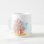 Leuke onderwaterwereld. Het leven in de oceaan. Ro Koffiemok (Voorkant links)