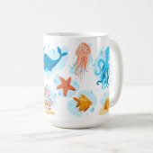 Leuke onderwaterwereld. Leven op zee Koffiemok (Voorkant rechts)
