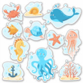 Leuke onderwaterwereld. Leven op zee Sticker (Voorkant)