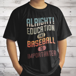 Leuke Onderwijs En Honkbal Is Belangrijker Retro T-shirt