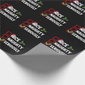 Leuke Ondeugend Serieus Kerstman Kerstlijst Cadeaupapier (Hoek)