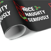 Leuke Ondeugend Serieus Kerstman Kerstlijst Cadeaupapier (Rol Hoek)