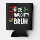 Leuke Ondeugende Bruh Santa Kerstlijst Vakantie Blikjeskoeler (Voorkant)