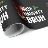 Leuke Ondeugende Bruh Santa Kerstlijst Vakantie Cadeaupapier (Rol Hoek)