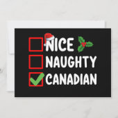 Leuke ondeugende Canadese kerstlijst vakantie Kaart (Voorkant)