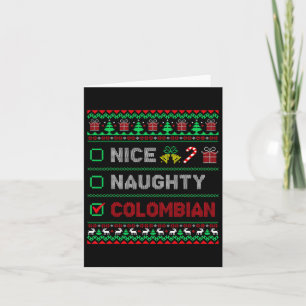 Leuke Ondeugende Colombiaanse Kerstmis Checklist C Kaart