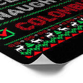 Leuke Ondeugende Colombiaanse Kerstmis Checklist C Poster (Hoek)