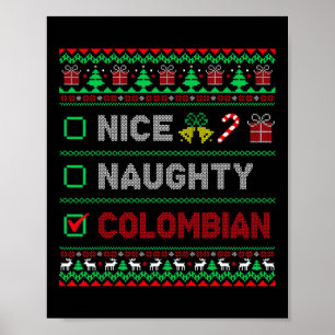 Leuke Ondeugende Colombiaanse Kerstmis Checklist C Poster