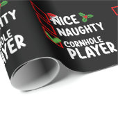 Leuke Ondeugende Cornhole Speler Kerstlijst Cadeaupapier (Rol Hoek)