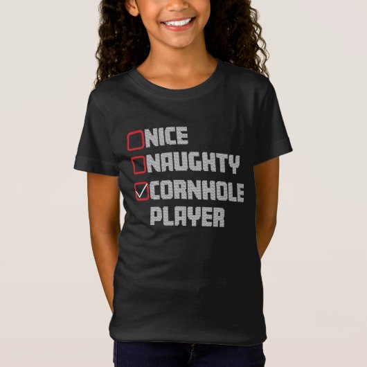 Leuke ondeugende Cornhole Speler Lijst Lelijke Ker T-shirt (Voorkant)