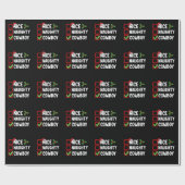 Leuke ondeugende cowboy kerstlijst vakantie cadeaupapier (Vlak)