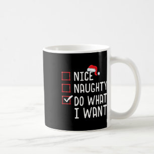 Leuke ondeugende doen wat ik wil kerstlijst koffiemok