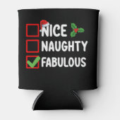 Leuke Ondeugende Fabulous Grappige Kerstman Lijst  Blikjeskoeler (Voorkant)