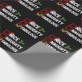 Leuke Ondeugende Fabulous Grappige Kerstman Lijst Cadeaupapier (Hoek)