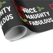 Leuke Ondeugende Fabulous Grappige Kerstman Lijst  Cadeaupapier (Rol Hoek)