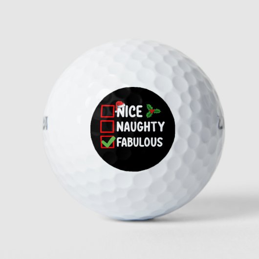 Leuke Ondeugende Fabulous Grappige Kerstman Lijst  Golfballen (Voorkant)