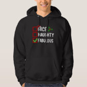 Leuke Ondeugende Fabulous Grappige Kerstman Lijst  Hoodie (Voorkant)