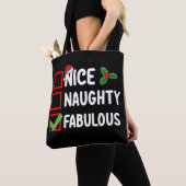 Leuke Ondeugende Fabulous Grappige Kerstman Lijst  Tote Bag (Dichtbij)