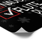 Leuke Ondeugende Fluit Speler Lijst Kerstmis Santa Poster (Hoek)