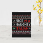 Leuke Ondeugende Italiaanse Grappige Kerstmis Fami Kaart (Gele Bloem)