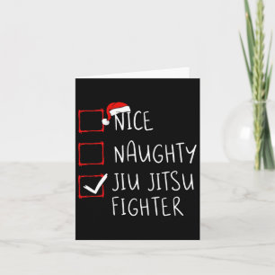 Leuke Ondeugende Jiu Jitsu Fighter List Christmas Kaart