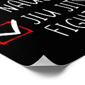 Leuke Ondeugende Jiu Jitsu Fighter List Christmas  Poster (Hoek)