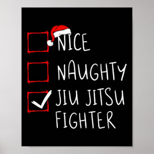 Leuke Ondeugende Jiu Jitsu Fighter List Christmas  Poster