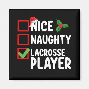 Leuke Ondeugende Lacrosse Speler Kerstlijst Magneet