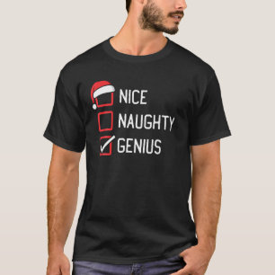 Leuke Ondeugende Lijst Genius Kerst T Shirt