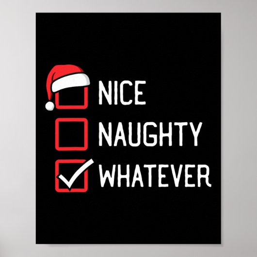 Leuke ondeugende lijst wat Kerstmis ook is Poster (Voorkant)