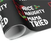 Leuke ondeugende mama geprobeerd kerstlijst vakant cadeaupapier (Rol Hoek)