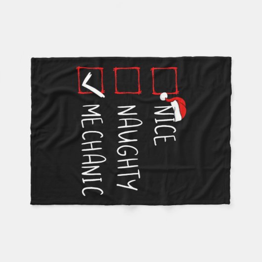 Leuke Ondeugende Mechanic Kerstlijst Kerstman CL Fleece Deken (Voorkant (Horizontaal))