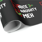 Leuke Ondeugende Meh Grappige Kerstlijst Vakantie Cadeaupapier (Rol Hoek)
