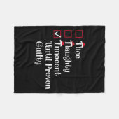 Leuke ondeugende onschuldig tot bewezen schuldig S Fleece Deken (Voorkant (Horizontaal))